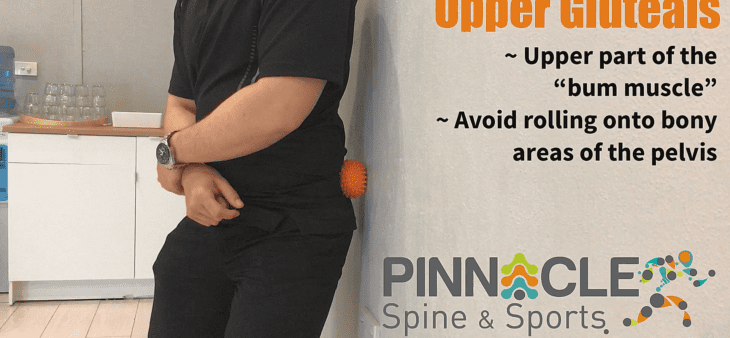 upper gluteals – spiky ball